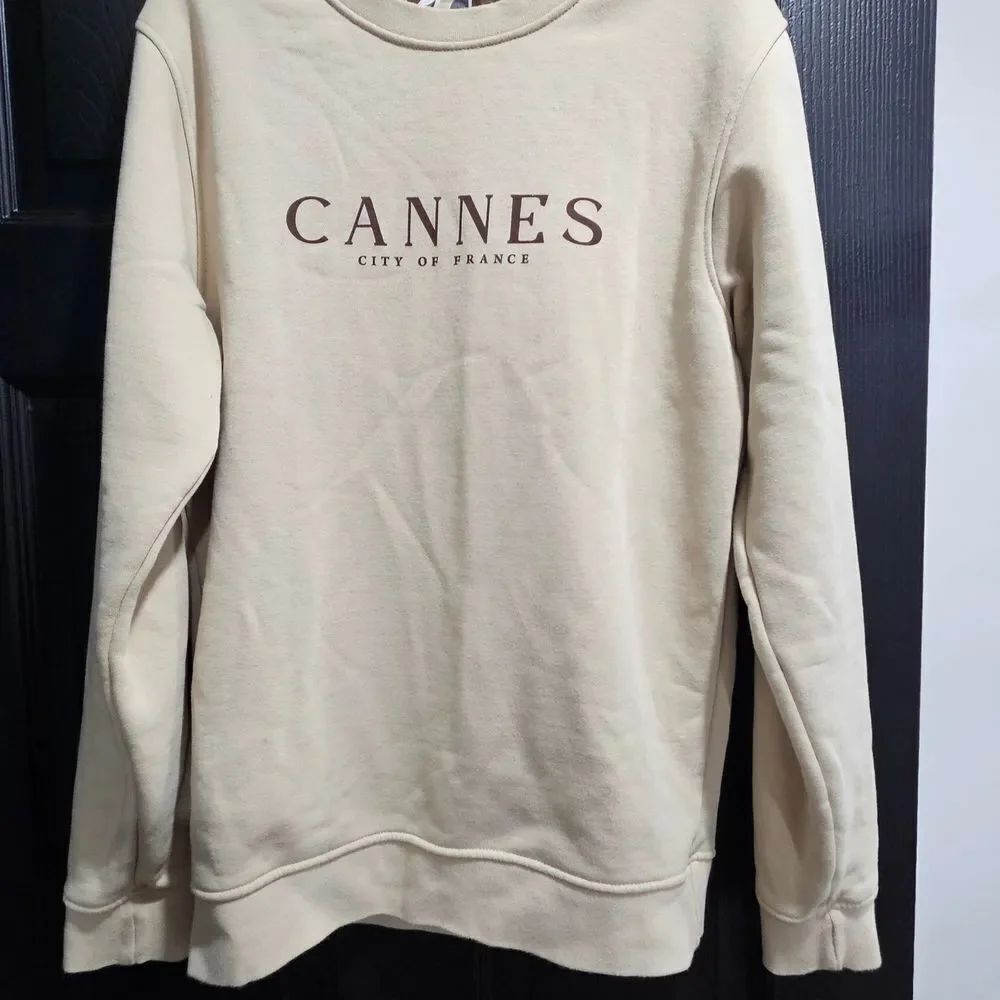 Denim & Flower Cream Crewneck Sweater